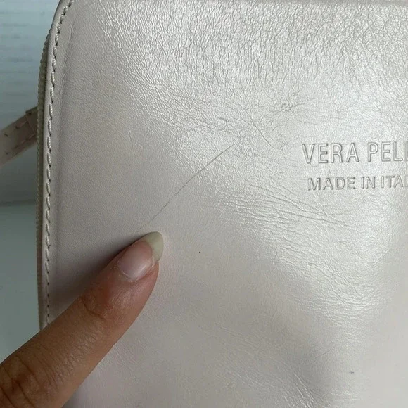 Vera Pelle light pink cross body purse - Picture 9 of 11